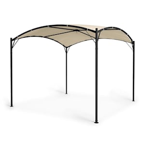 Castello Pavillon 3,5x3,5m 250G Polyester Stahl schwarz / beige