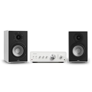 Drive 802 Stereo-Set Digital Stereo-Verstärker + 2 Regallautsprecher BT5.0 Fernbedienung Weiß / Weiß