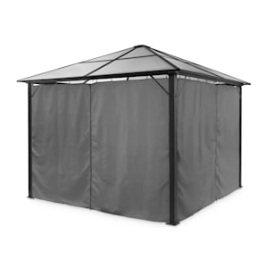 Blum Pantheon Solid Sky Pavillon mit 4 Seitenwänden 3x3m Polycarbonat Aluminium