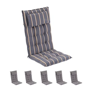 Sylt stoelkussen zitkussen hoge rugleuning hoofdkussen polyester 50x120x9cm