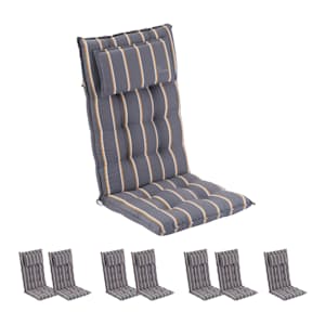 Sylt stoelkussen zitkussen hoge rugleuning hoofdkussen polyester 50x120x9cm