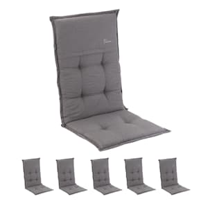Coburg, Imbottitura, Schienale Alto, Sedia da Giardino, Poliestere, 53x117x9cm