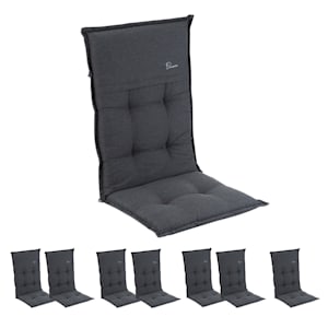 Coburg, Imbottitura, Schienale Alto, Sedia da Giardino, Poliestere, 53x117x9cm