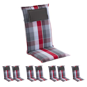 Cojín Donau Funda de sillón de jardín de respaldo alto Poliéster 50x120x6cm