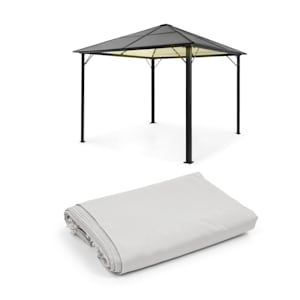 Pantheon Solid Sky Ambient Solar Pavillon 3x3 m Dach anthrazit