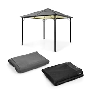 Pantheon Solid Sky Ambient Solar Pavillon Moskitonetze 3x3 m Dach anthrazit