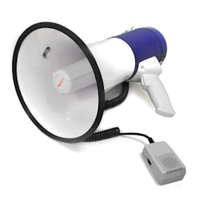MEG1-HY Profi Megafon Megaphon 80W Lautsprecher Sirene 1000m wetterfest blau