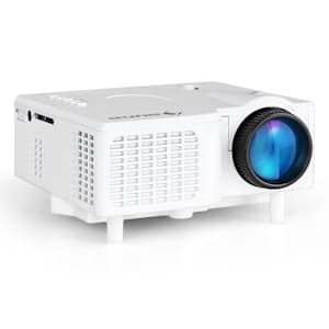 LCDP Projektor LED Mini-Beamer Weiß VGA AV