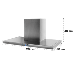 Digestor Klarstein RC90WS, ušľachtilá oceľ, 90 cm, 637 m3/h