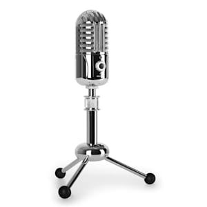CM280 USB-Kondensatormikrofon silber A/D-Wandler Stativ Niere Studio