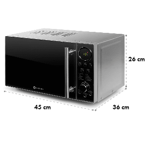 Luminance Prime Mikrowelle mit Grill 700W 20 Liter Edelstahl