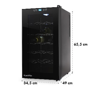 Klarstein Vivo Vino, 52 litrov, 18 fliaš chladnička na víno, LED, čierna