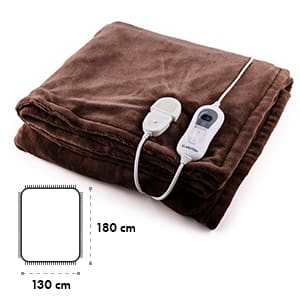 Dr. Watson XL Heizdecke 120W waschbar 180x130cm dunkelbraun