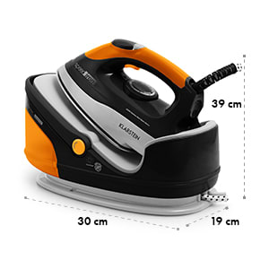 Klarstein Speed Iron 2400 W likalna parna postaja 1.7 L - oranžne barve