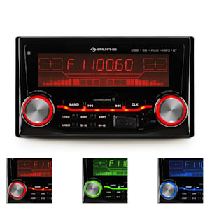MD-200 2G BT Autoradio USB SD MP3 Bluetooth 3 Farben