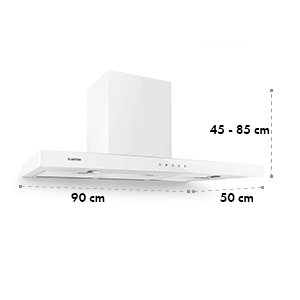 Bon Vivant Blanc liesituuletin 90cm 650m³/t ajastin lasi ruostumaton t