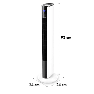 Klarstein Skyscraper 3G, 50 W, visoki ventilator s upravljanjem na dodir, daljinski upravljač, bijeli