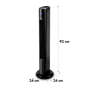 Skyscraper 3G ventilateur tour 48 W débit 1633 m³/h panneau tactile noir