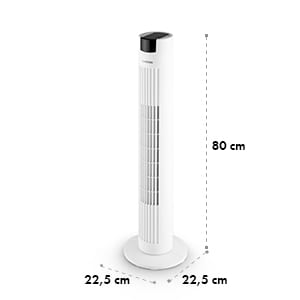 Klarstein Skyscraper 2G, Ventilator-toranj 40 W s upravljanjem na dodir, aromatično ulje, daljinski upravljač, bijeli