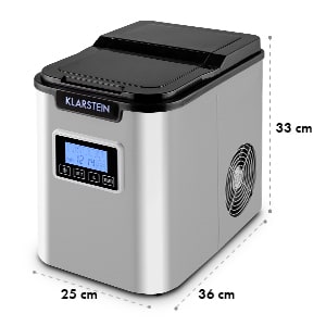 Klarstein ICE6 Icemeister, zařízení na přípravu kostek ledu, 12 kg / 24 hod., nerezová ocel, černá