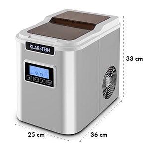 Klarstein ICE6 Icemeister, aparat pentru prepararea de cuburi de gheață, 12 kg/24 h., oțel inoxidabil, alb