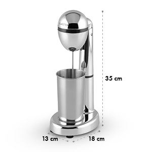 Klarstein van Damme, ezüst, 100W, keverő/mixer italok készítésére, 450ml-es pohár rozsdamentes acélból
