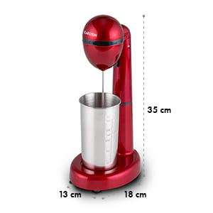 Klarstein van Damme italkeverő mixer, 100 W, 450 ml, rozsdamentes acél pohár, piros