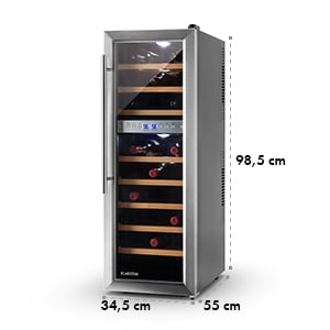 Klarstein Reserva 27D, 90l, borhűtő, 2 zóna, 27 palack