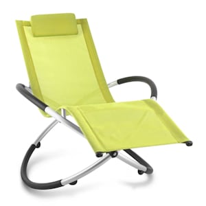 Chilly Billy Chaise longue jardin transat aluminium -citron vert