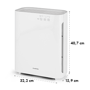 Vita Pure 2G 5-in-1 Luftreiniger Lufterfrischer Ionisator | 5-fach HEPA-Filter: 99,97% Filterleistung | 50 m² | leise 30 db | 55 W | UV-C | Touch