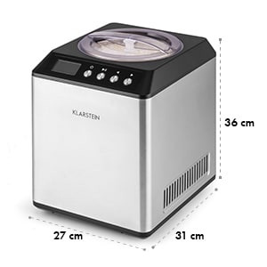 Vanilla Sky Machine à crème glacée compresseur 2l 180W acier -argent