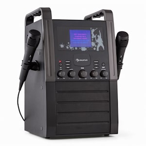 KA8B-V2 BK Karaokeanlage CD-Player AUX 2 x Mikrofon schwarz