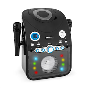 StarMaker Karaokeanlage CD Bluetooth AUX LED-Lichteffekt 2x Mikrofon