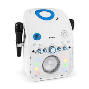 StarMaker Karaokeanlage CD Bluetooth AUX LED-Lichteffekt 2x Mikrofon