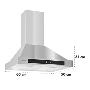 Klarstein Zelda hota din oțel inoxidabil 60cm montata pe perete 620 m³ / h Touch temporizator