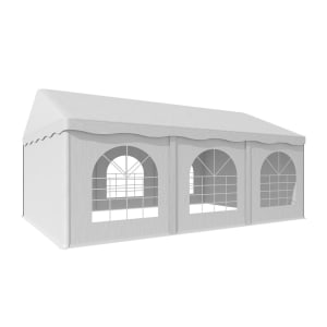 Sommerfest 4x6m 500 g/m² Tendone da festa Gazebo da Festa PVC Impermeabile Zincato