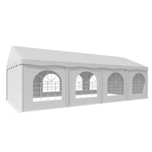 Sommerfest 4x8m 500 g/m² Tendone da Festa Gazebo da Festa PVC Impermeabile Ignifugo