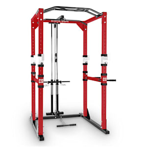 Tremendour Pl Power Rack Homegym Latzug Stahl rot weiß