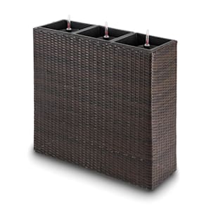 Triumflor Hydro Jardinière 80x78x29 cm 3 pots irrigation automatique - marron bicolore