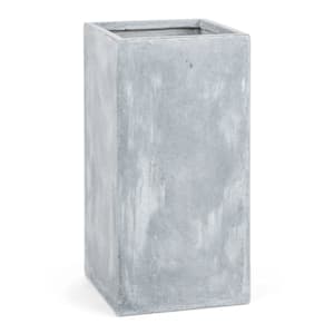 Solidflor Vaso alto Vaso per piante 40x80x40 cm Fiberon Grigio Chiaro