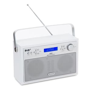 Akkord Radio digital portátil DAB+/PLL-FM Radio Alarma LCD blanca