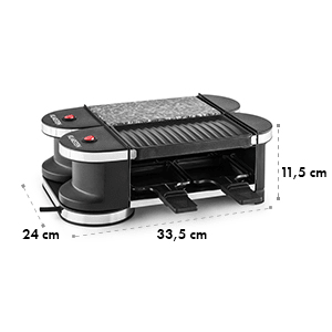 Tenderloin Minigrill- raclette 600W 360° 1 plaque grill et 1 plaque pierre