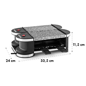 Tenderloin Mini Raclette-Grill 600W 360°-Basis 2 heiße Steine