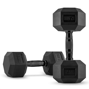 Hexbell Black Dumbbell Kurzhantel Paar 2 x 12,5 kg