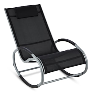 Retiro Swinging Rocking Armchair Aluminum Polyester black