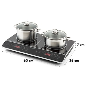 Klarstein VariCook Slim, dvojitá varná doska, 3500 W, časovač, 240 °C, dotyková