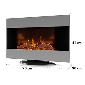 Basel Elektrischer Kamin Heizlüfter 2000W LED Fernbedienung