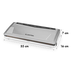FoodLocker Slim Vakuumierer 130W 30 cm doppelte Schweißnaht 10 Beutel