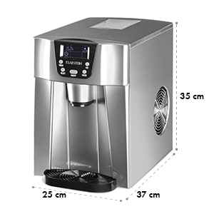 Klarstein Ice Volcano 2 GS, argintiu, dispozitiv pentru producerea de gheață, LED-uri, 13 kg