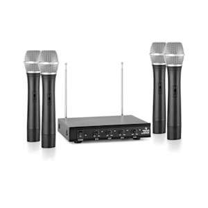 VHF-4-H 4-Channel VHF Wireless Microphone Set 4 x Hand Microphone 50m